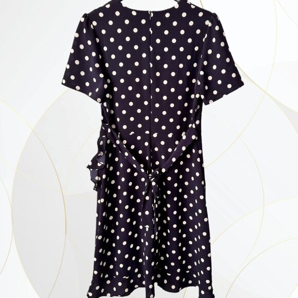 Suzy Shier Polka Dot Ruffle Trim Dress - Picture 3 of 12
